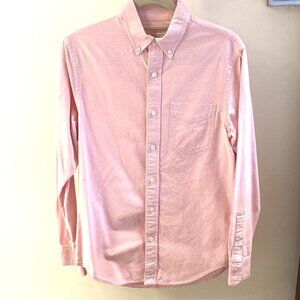 Club Monaco Men Pink Collared Button Up Casual Polo Shirt Size Small Slim Fit